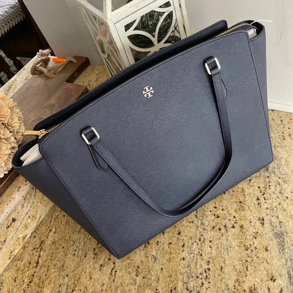 New💙 Tory Burch Emerson top zipper tote & matching wallet - Picture 10 of 12